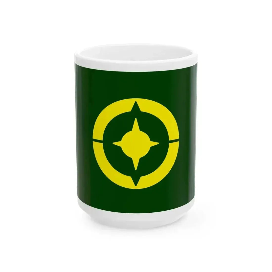 Flag of Handa Tokushima 1966-2005 (Japan) White Coffee Mug 15oz - Go Mug Yourself