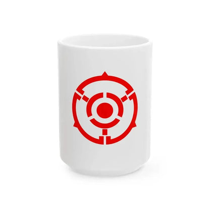 Flag of Hanno Saitama (Japan) White Coffee Mug 15oz - Go Mug Yourself