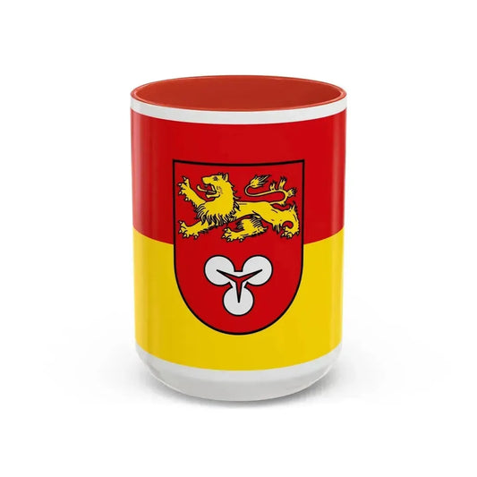 Flag of Hannover Germany - Accent Coffee Mug 15oz Red - Go Mug Yourself