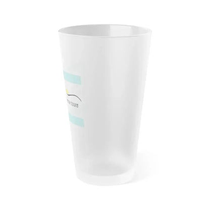 Flag of Har Hebron Israel - Frosted Pint Glass 16oz - Go Mug Yourself