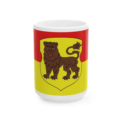 Flag of Haradok and Haradok Rajon (Belarus) White Coffee Mug 15oz - Go Mug Yourself