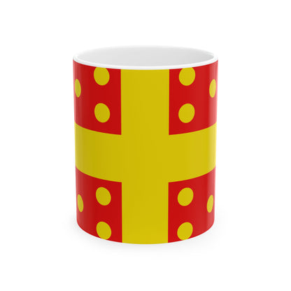 Flag of Harelbeke (Belgium) White Coffee Mug-11oz-Go Mug Yourself