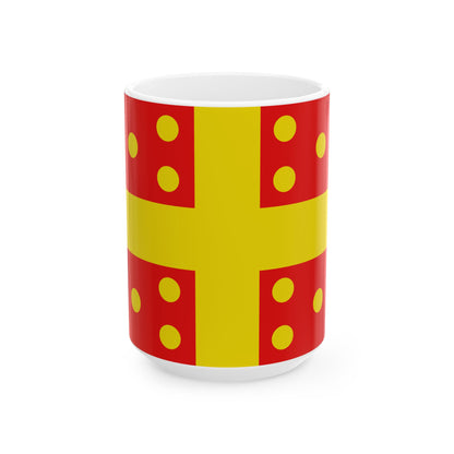 Flag of Harelbeke (Belgium) White Coffee Mug-15oz-Go Mug Yourself