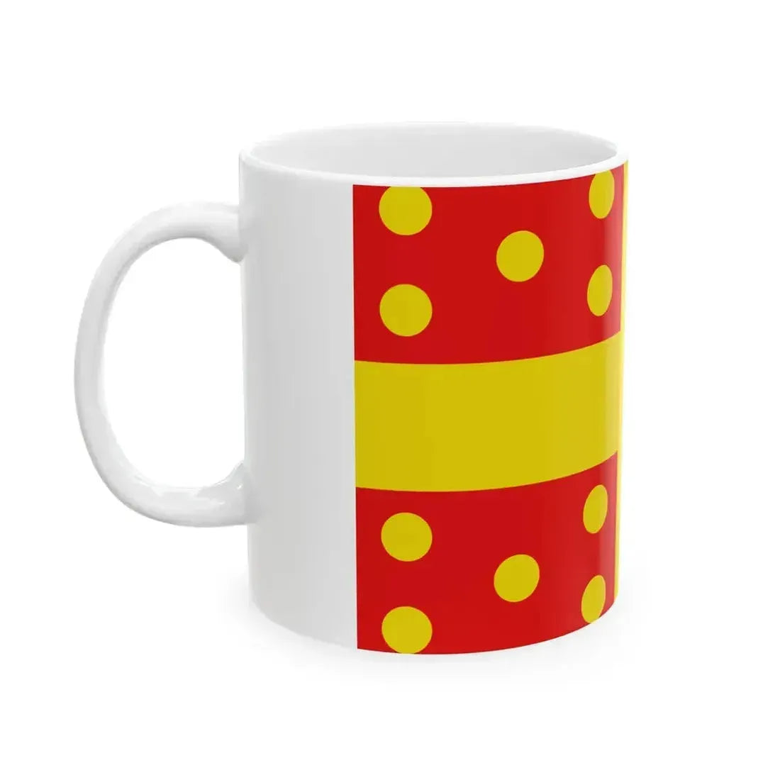 Flag of Harelbeke (Belgium) White Coffee Mug - Go Mug Yourself