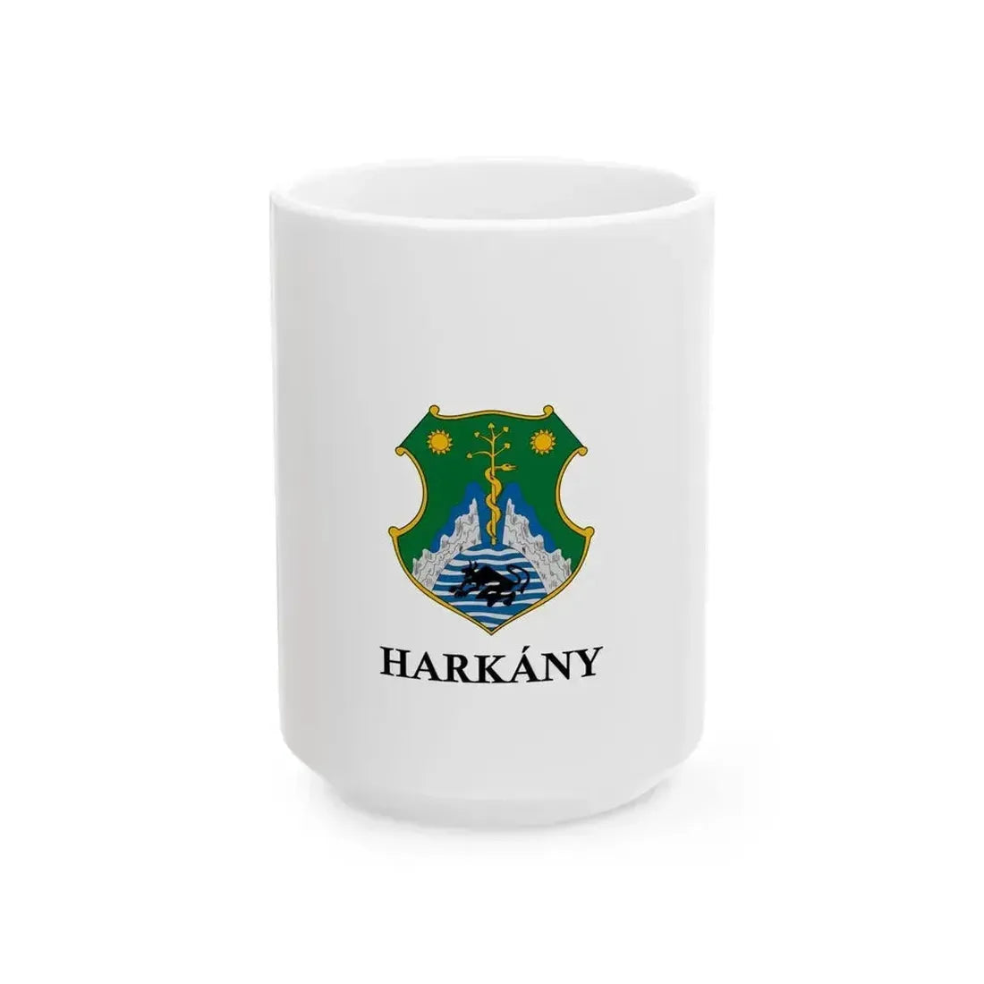 Flag of Harkany (Hungary) White Coffee Mug 15oz - Go Mug Yourself