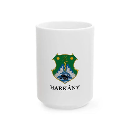 Flag of Harkany (Hungary) White Coffee Mug 15oz - Go Mug Yourself