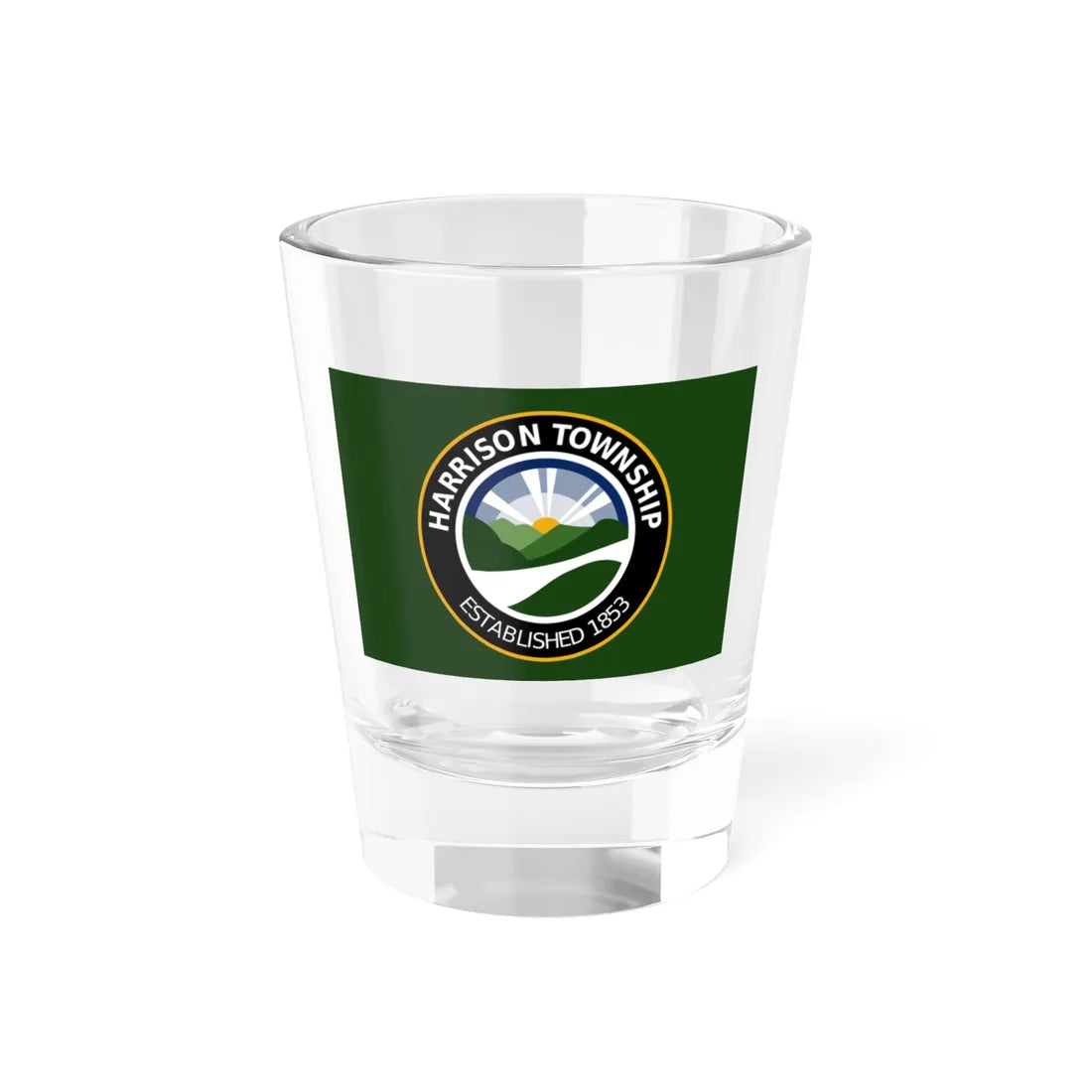 Flag of Harrison Township Ohio (United States) Shot Glass 1.5oz 1.5oz - Go Mug Yourself