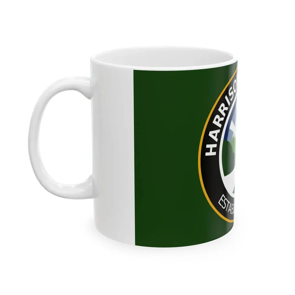 Flag of Harrison Township Ohio (United States) White Coffee Mug - Go Mug Yourself