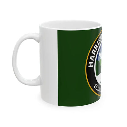 Flag of Harrison Township Ohio (United States) White Coffee Mug - Go Mug Yourself