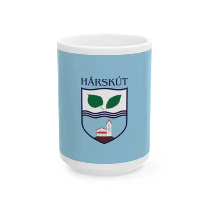 Flag of Harskut (Hungary) White Coffee Mug 15oz - Go Mug Yourself
