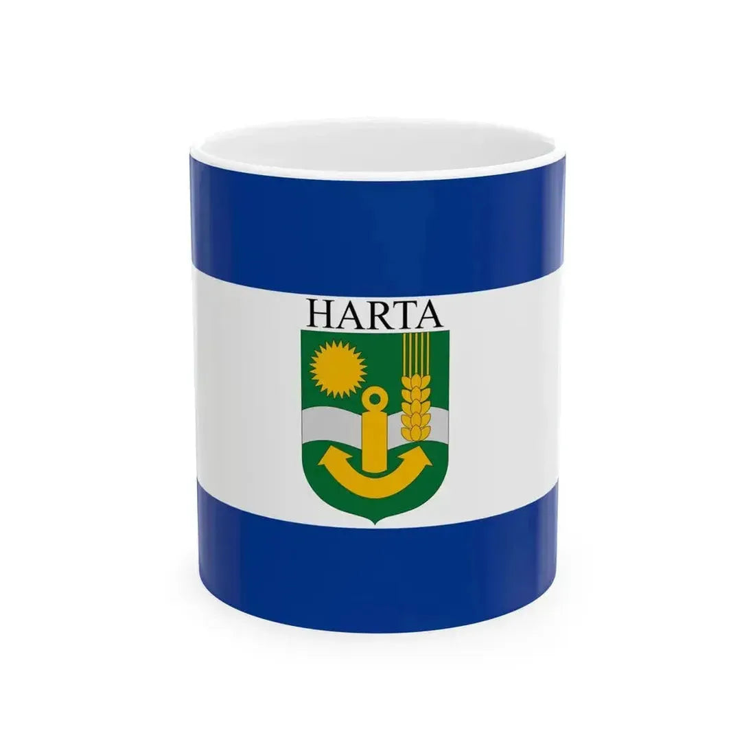 Flag of Harta Hungary (Hungary) White Coffee Mug 11oz - Go Mug Yourself