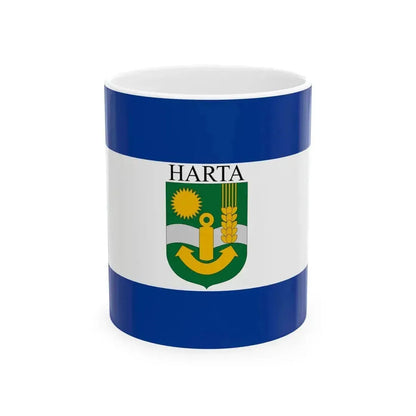 Flag of Harta Hungary (Hungary) White Coffee Mug 11oz - Go Mug Yourself