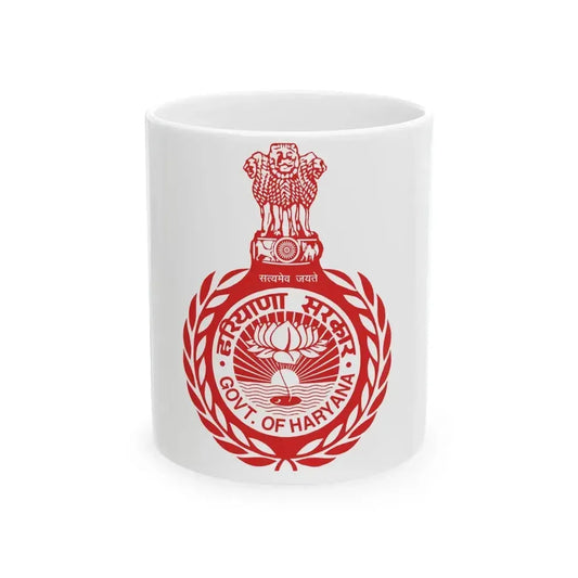 Flag of Haryana (India) White Coffee Mug 11oz - Go Mug Yourself