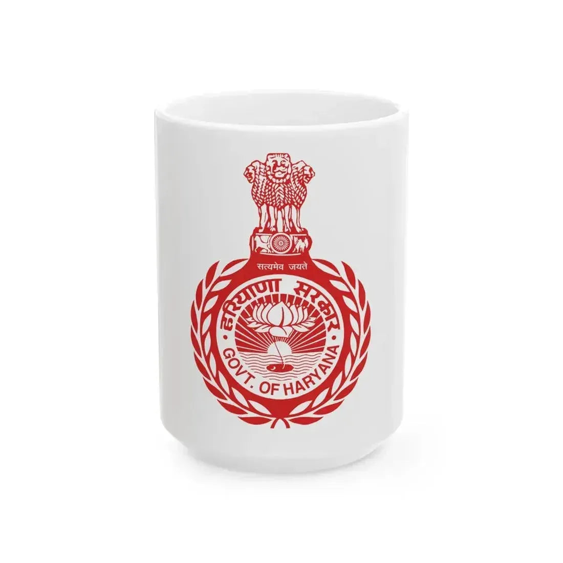 Flag of Haryana (India) White Coffee Mug 15oz - Go Mug Yourself