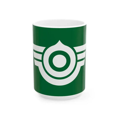 Flag of Hasama Miyagi 1961-2005 (Japan) White Coffee Mug 15oz - Go Mug Yourself