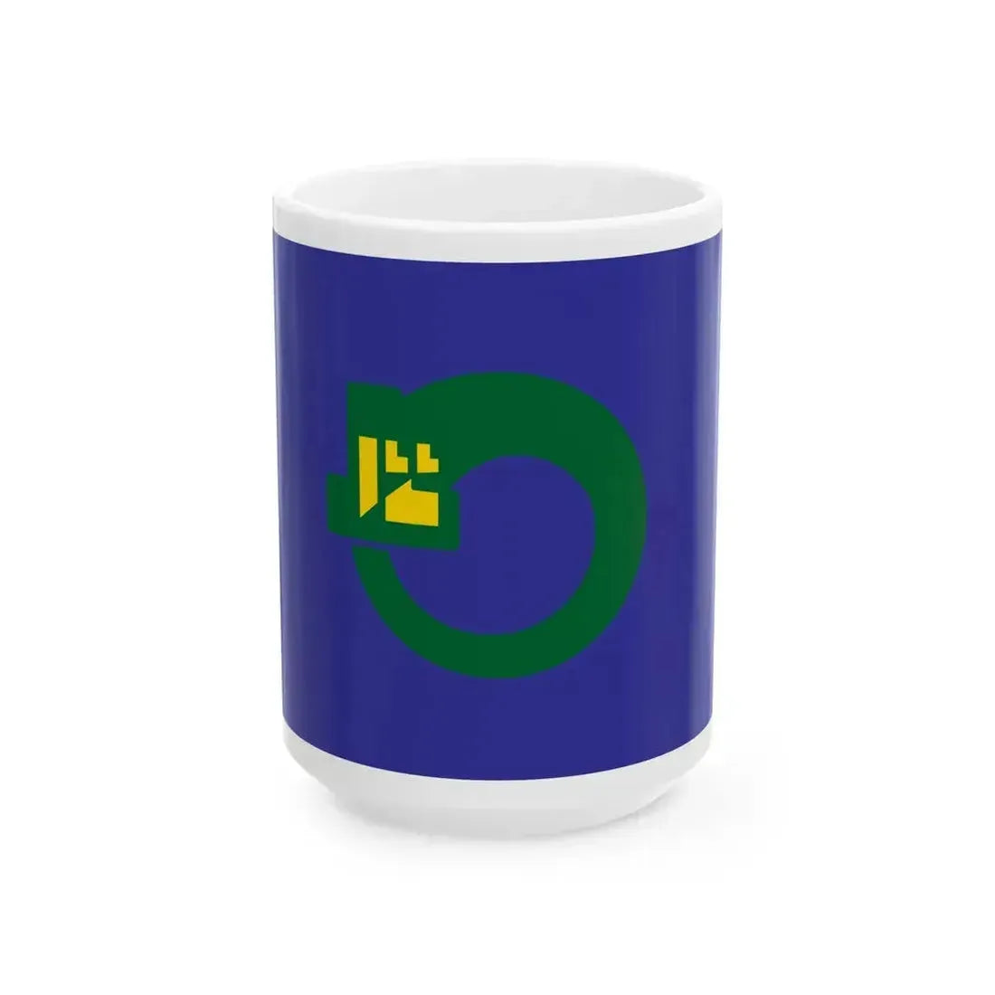 Flag of Hashikami Aomori no text (Japan) White Coffee Mug 15oz - Go Mug Yourself