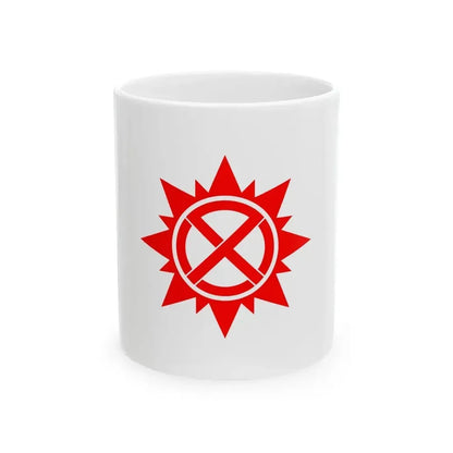 Flag of Hasuda Saitama (Japan) White Coffee Mug 11oz - Go Mug Yourself