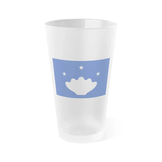 Flag of Hatohobei Palau - Frosted Pint Glass 16oz 16oz Frosted - Go Mug Yourself