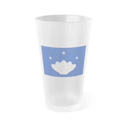 Flag of Hatohobei Palau - Frosted Pint Glass 16oz 16oz Frosted - Go Mug Yourself