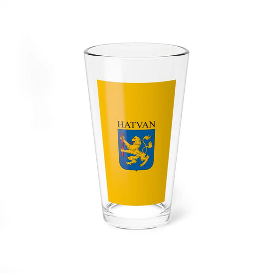 Flag of Hatvan vertical (Hungary) Pint Glass 16oz 16oz - Go Mug Yourself