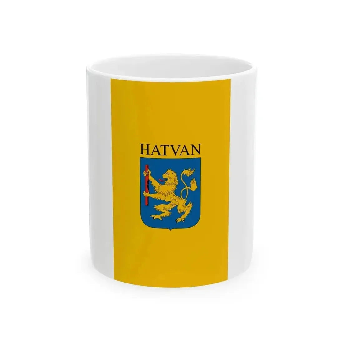 Flag of Hatvan vertical (Hungary) White Coffee Mug 11oz - Go Mug Yourself