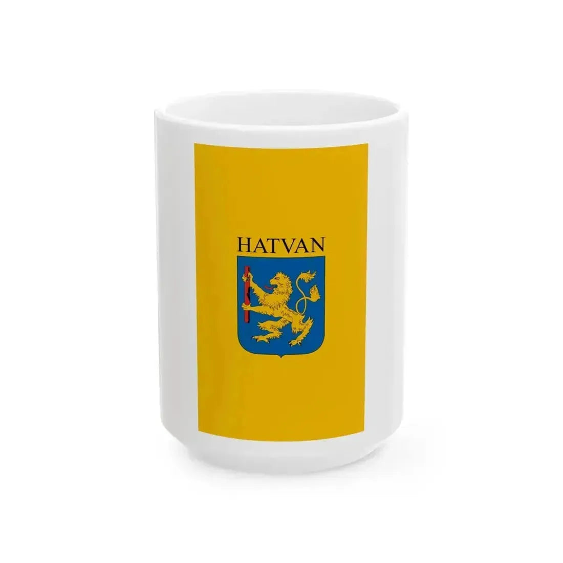 Flag of Hatvan vertical (Hungary) White Coffee Mug 15oz - Go Mug Yourself
