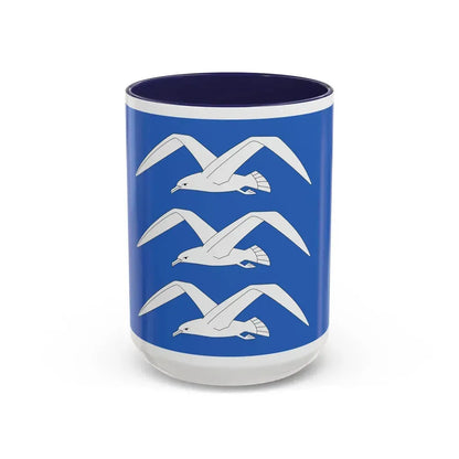 Flag of Haugesund Rogaland Norway - Accent Coffee Mug 15oz Navy - Go Mug Yourself
