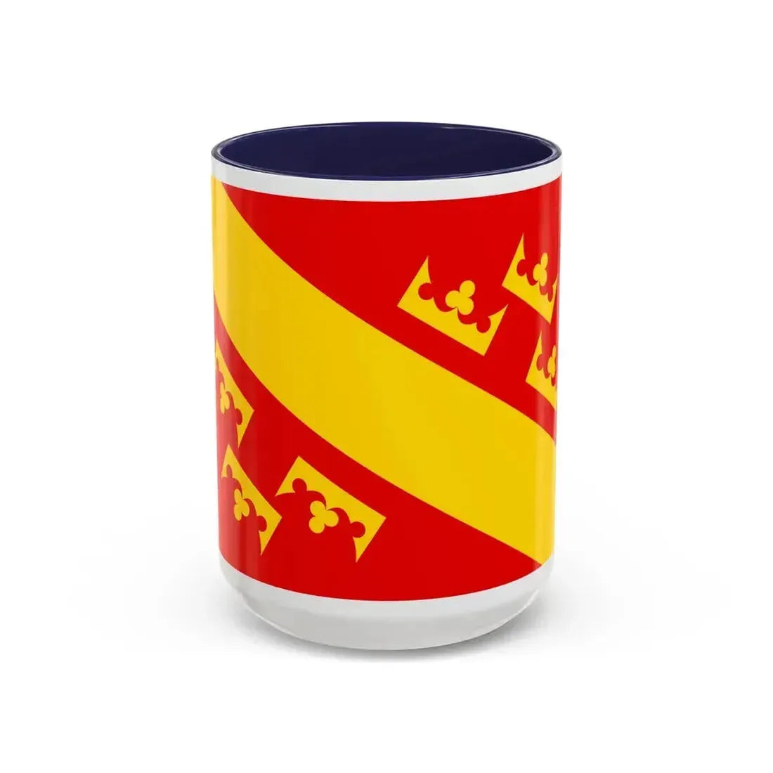 Flag of Haut Rhin France 2 - Accent Coffee Mug 15oz Navy - Go Mug Yourself