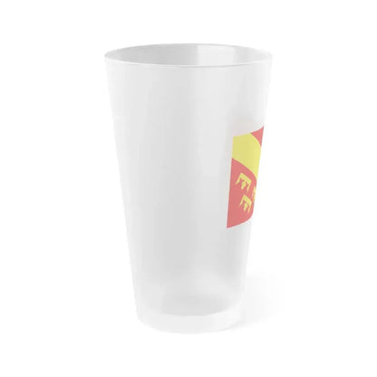 Flag of Haut Rhin France 2 - Frosted Pint Glass 16oz - Go Mug Yourself