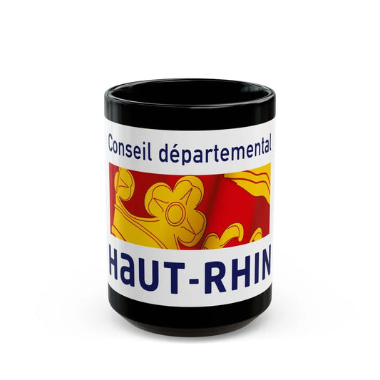 Flag of Haut Rhin France - Black Coffee Mug-15oz-Go Mug Yourself