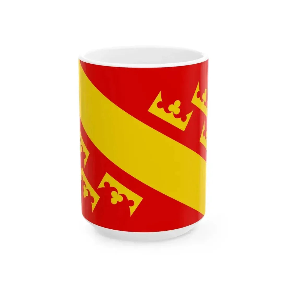 Flag of Haute-Alsace (France) White Coffee Mug 15oz - Go Mug Yourself