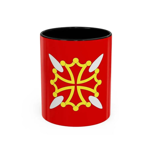 Flag of Haute Garonne France 2 - Accent Coffee Mug 11oz Black - Go Mug Yourself