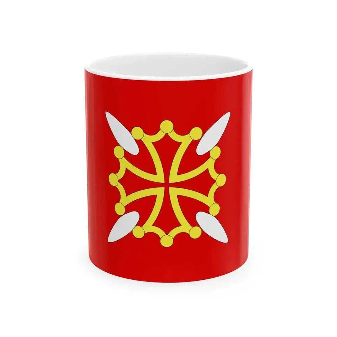 Flag of Haute Garonne France 2 - White Coffee Mug 11oz - Go Mug Yourself