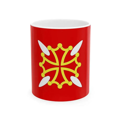 Flag of Haute Garonne France 2 - White Coffee Mug 11oz - Go Mug Yourself