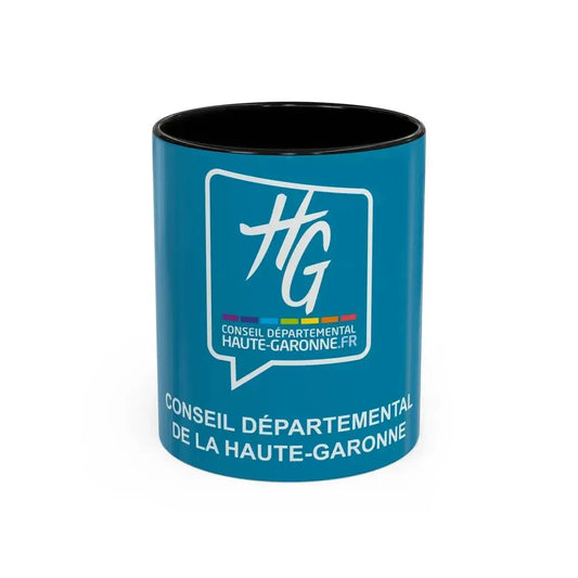 Flag of Haute Garonne France - Accent Coffee Mug 11oz Black - Go Mug Yourself