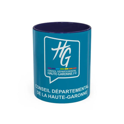 Flag of Haute Garonne France - Accent Coffee Mug 11oz Navy - Go Mug Yourself