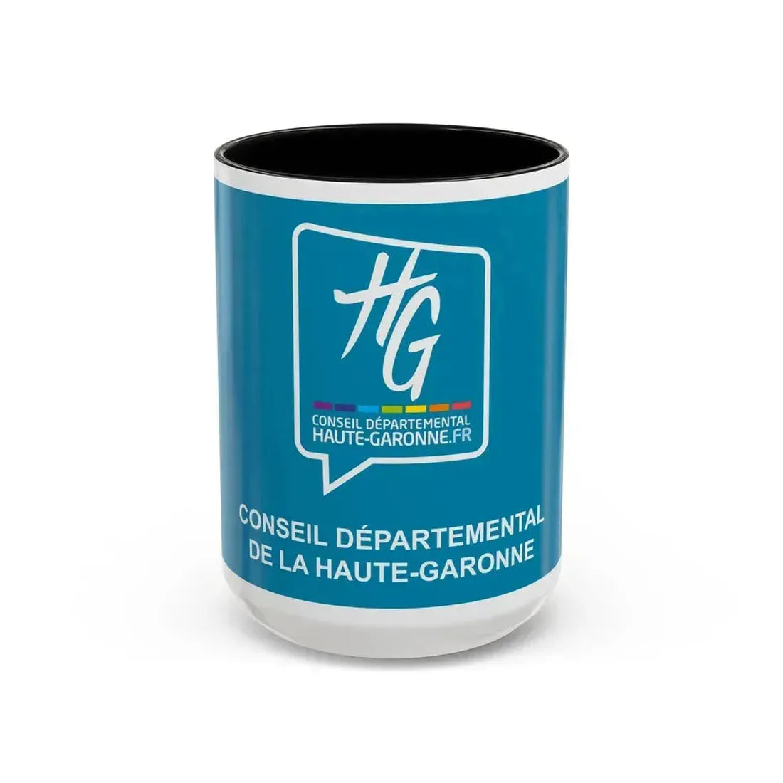 Flag of Haute Garonne France - Accent Coffee Mug 15oz Black - Go Mug Yourself