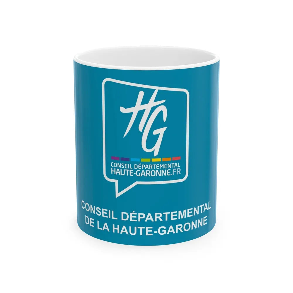 Flag of Haute Garonne France - White Coffee Mug-11oz-Go Mug Yourself