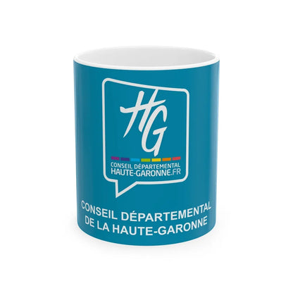 Flag of Haute Garonne France - White Coffee Mug-11oz-Go Mug Yourself