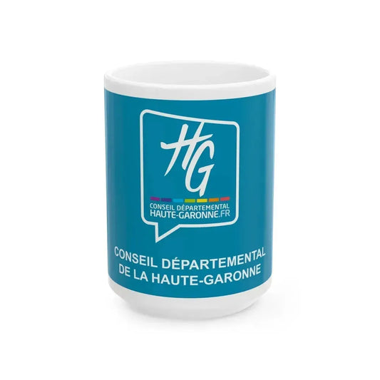 Flag of Haute Garonne France - White Coffee Mug 15oz - Go Mug Yourself