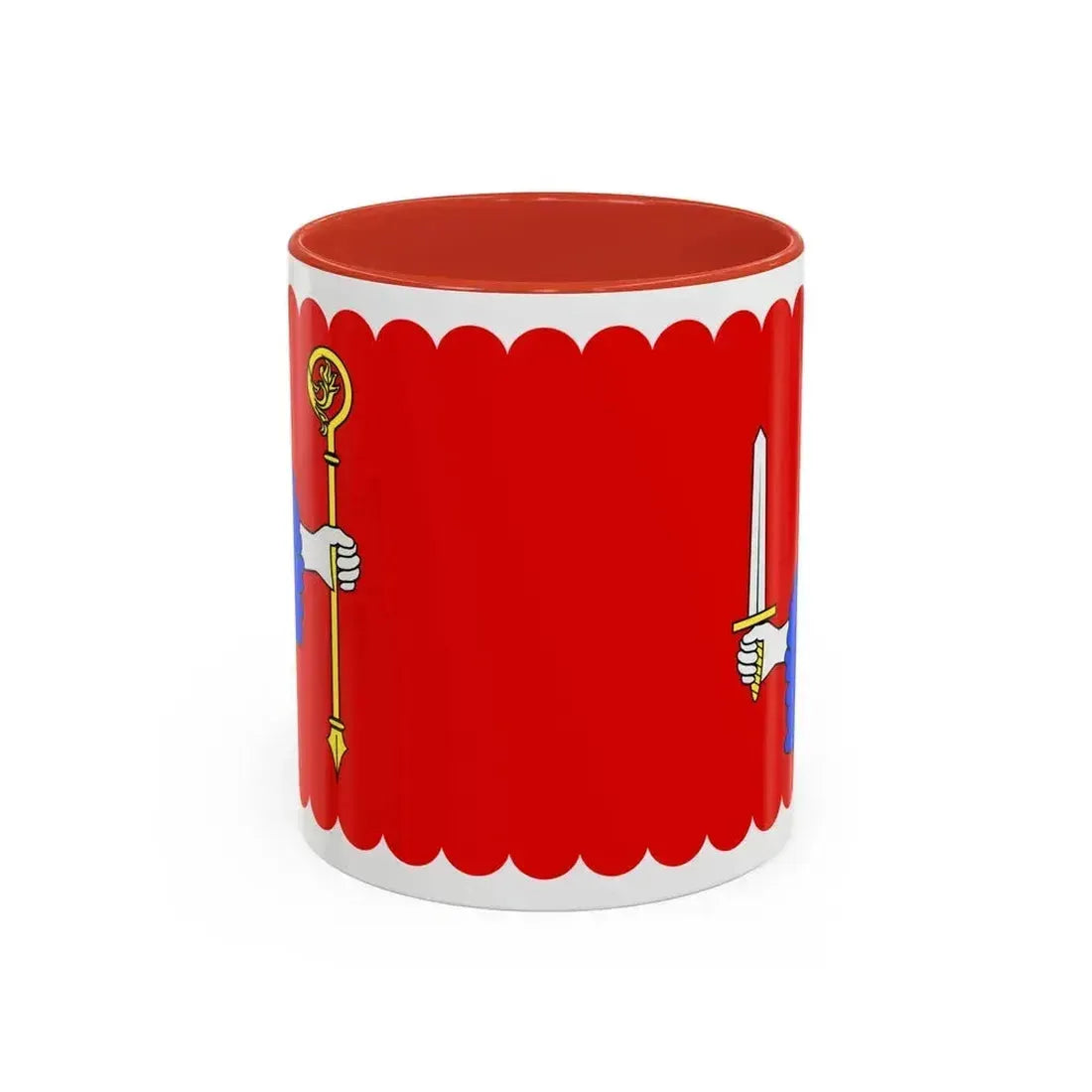 Flag of Haute Loire France - Accent Coffee Mug 11oz Red - Go Mug Yourself