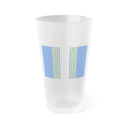 Flag of Haute Marne France 2 - Frosted Pint Glass 16oz 16oz Frosted - Go Mug Yourself