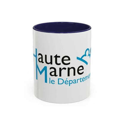 Flag of Haute Marne France - Accent Coffee Mug 11oz Navy - Go Mug Yourself