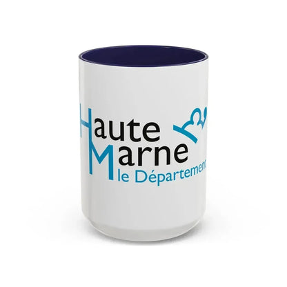 Flag of Haute Marne France - Accent Coffee Mug 15oz Navy - Go Mug Yourself