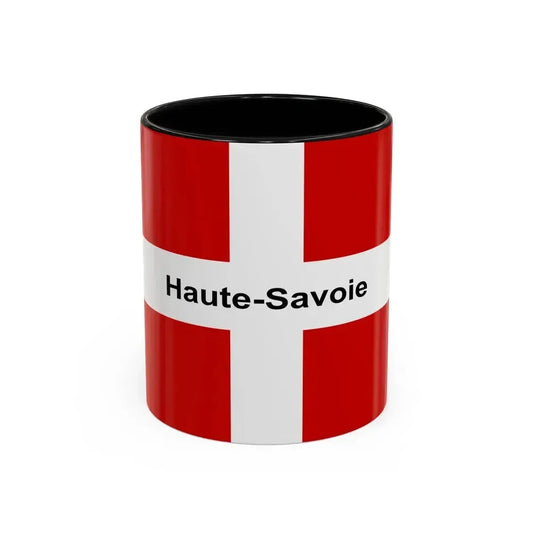 Flag of Haute Savoie France - Accent Coffee Mug 11oz Black - Go Mug Yourself