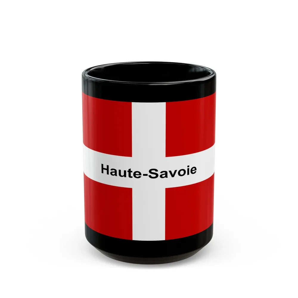 Flag of Haute Savoie France - Black Coffee Mug-15oz-Go Mug Yourself