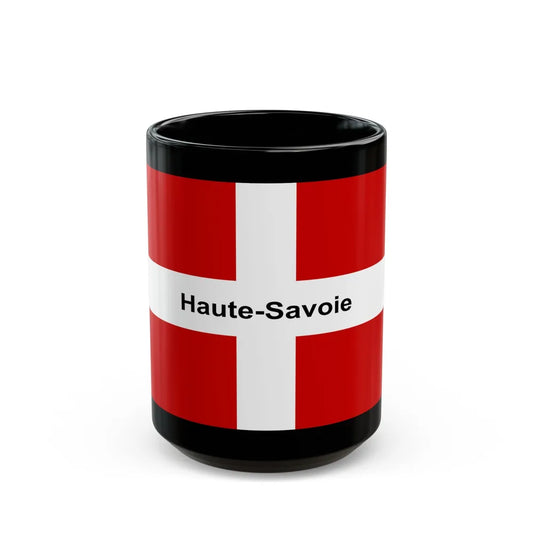 Flag of Haute Savoie France - Black Coffee Mug-15oz-Go Mug Yourself