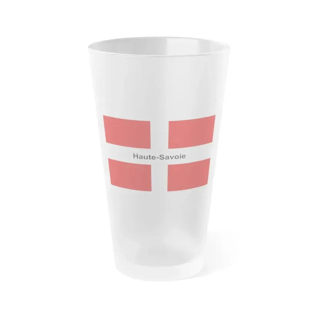 Flag of Haute Savoie France - Frosted Pint Glass 16oz 16oz Frosted - Go Mug Yourself