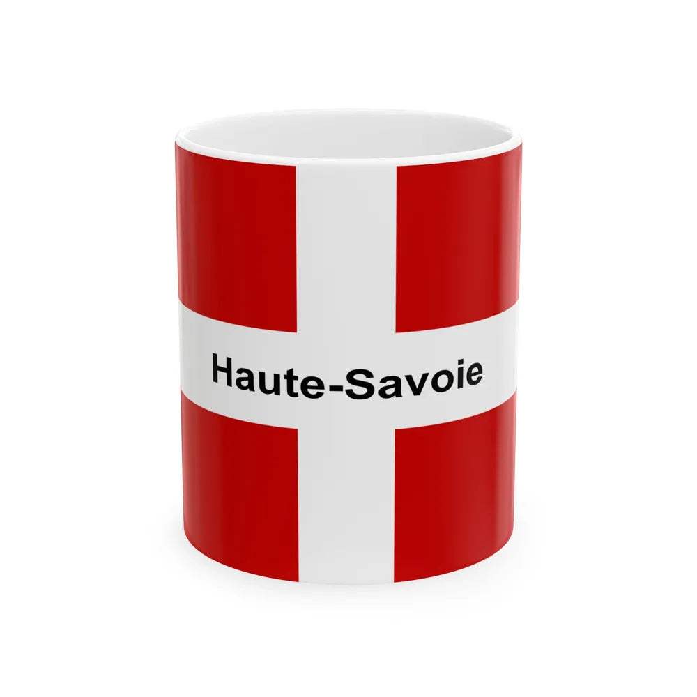 Flag of Haute Savoie France - White Coffee Mug-11oz-Go Mug Yourself