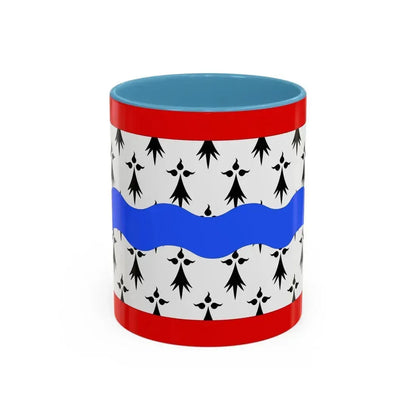 Flag of Haute Vienne France 2 - Accent Coffee Mug 11oz Light Blue - Go Mug Yourself